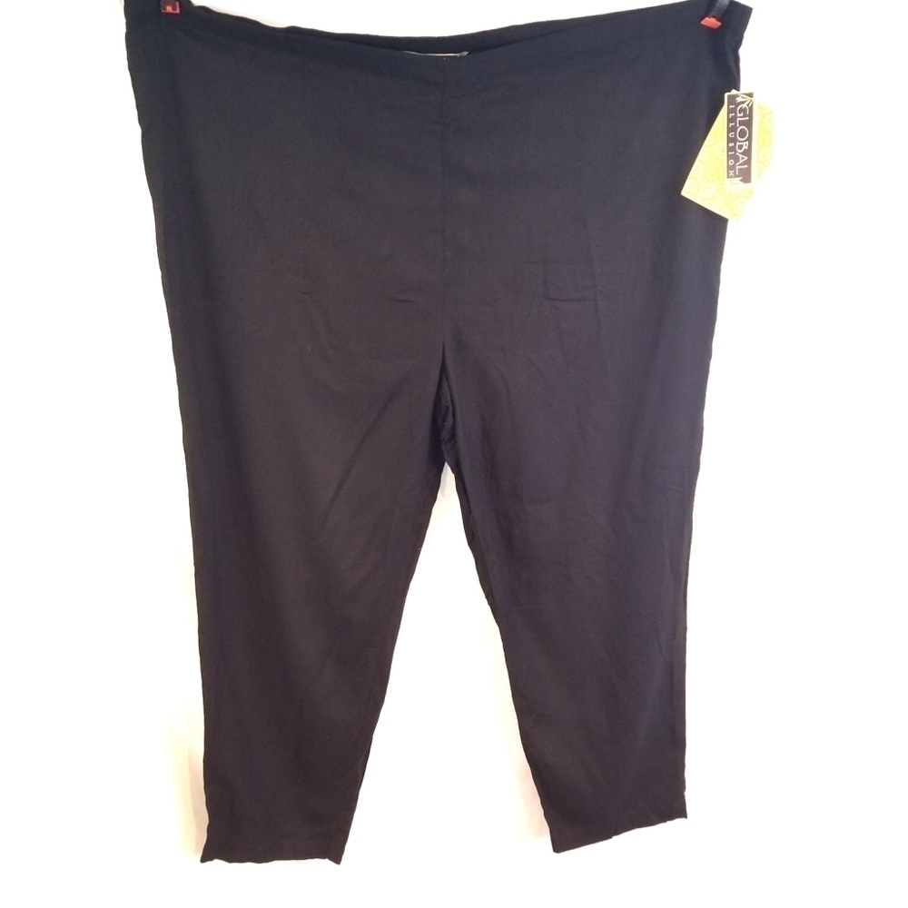 Global Illusions Size 3X Black Pull On Pants QVC